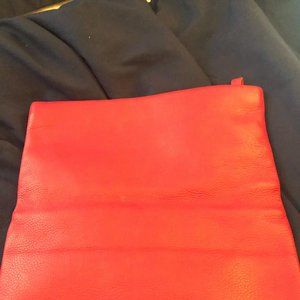 Pink leather Jennifer Haley clutch